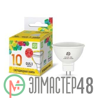 Лампа светодиодная LED-JCDR-std 10Вт 230В GU5.3 3000К 900Лм ASD 4690612015811