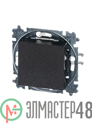 Переключатель 1-кл. СП Levit IP20 антрацит/дым. черн. ABB 2CHH590645A6063
