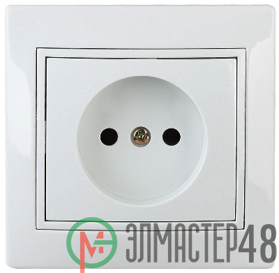 Розетка СП Plano 2P 1-201-01 16А-250В IP20 бел. Intro Б0027607