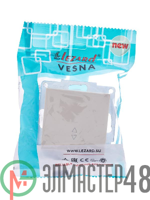 Механизм выключателя проходн. 1-кл.СП VESNA кремов. LEZARD 742-0388-105