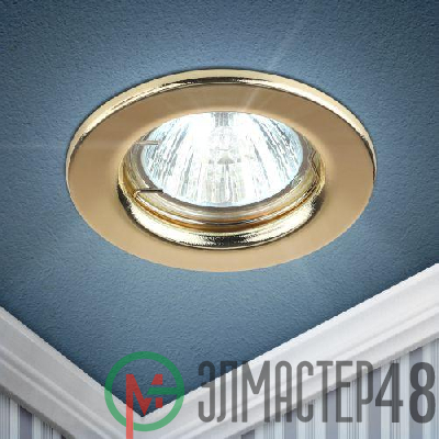 Светильник ST1 GD штампован. MR16 12В 50Вт зол. ЭРА C0043798