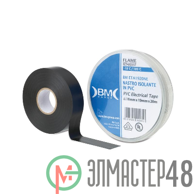 Изолента ПВХ морозостойкая 19мм (рул.20м) черн. BM BM-ETA1920NE