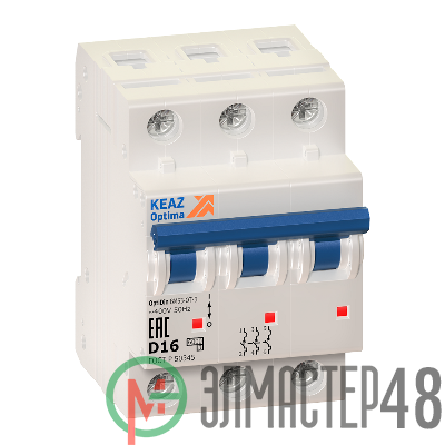 Ограничитель тока 3п D 16А OptiDin BM63-OT УХЛ3 КЭАЗ 219962
