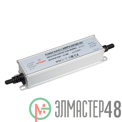 Блок питания ARPV-24100-A1 24В 4.16А 100Вт IP67 метал. 3 года Arlight 033093