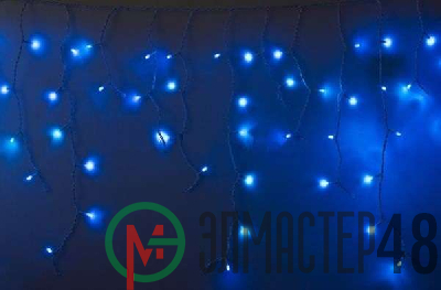 Гирлянда Айсикл "ПЛЕЙ ЛАЙТ" 0.6х4.8м 176LED 11Вт 230В IP44 син.; бел. провод NEON-NIGHT 255-136