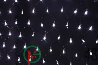 Гирлянда Сеть "НЕТ ЛАЙТ" 2х1.5м 288LED 18Вт 220В IP44 бел.; черн. провод NEON-NIGHT 215-021