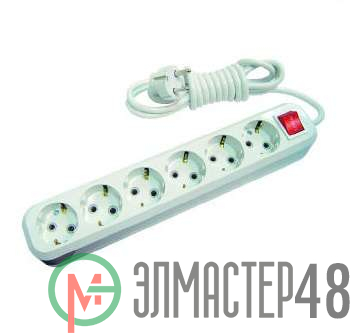 Удлинитель 6х3м с заземл. 16А IP20 с выкл. Makel MGP233