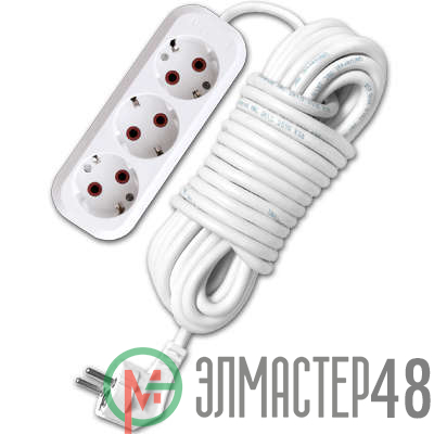 Удлинитель 3х3м с заземл. 10А IP20 У10-554 ПВС 3х0.75 UNIVersal 554-03