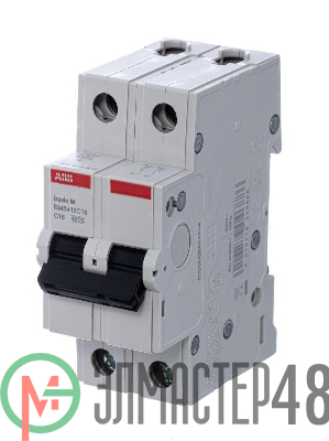 Выключатель автоматический модульный 2п C 16А 4.5кА Basic M BMS412C16 ABB 2CDS642041R0164
