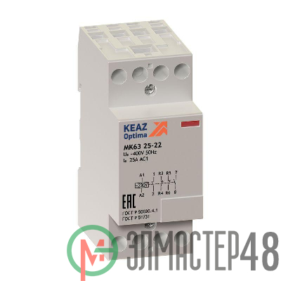 Контактор модульный OptiDin МК63 2020 24AC/DC КЭАЗ 233825