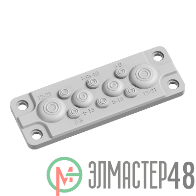 Ввод кабельный FL13 пластик V0 UL94 IP55 +130 - 40град.C (10 отв.) DKC R5HTB10