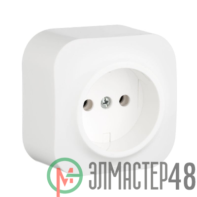 Розетка 1-м ОП Quteo 16А IP20 без заземл. бел. Leg 782210