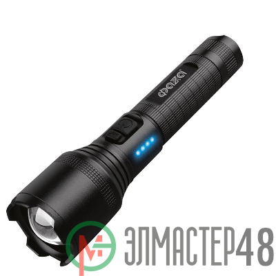 Фонарь аккумуляторный AccuF1-L15WZ-bk 15Вт XHP60 800Лм Li-ion 18650 3.7В 1200мАч (5режимов; с функцией ZOOM; кабель USB-Type-C в комплекте) черн. IPX4 ФАZА 5050402