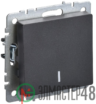Выключатель 1-кл. СП BRITE ВС10-1-1-БрЧ 10А с инд. черн. IEK BR-V10-1-10-K02