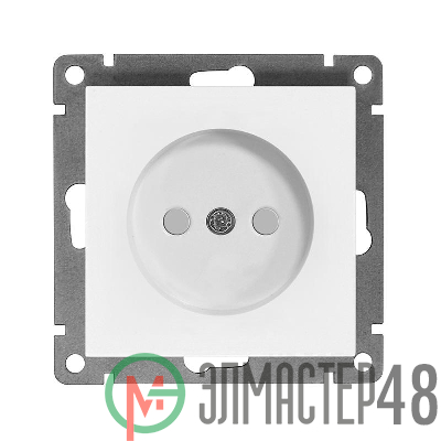 Розетка 1-м СП Афина 16А IP20 без заземл. защ. шторки механизм бел. Universal A0047
