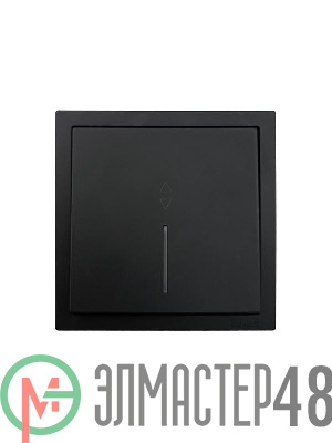 Выключатель проходной 1-кл. с индик. СП ZIMA IP20 10А безвинт. зажим черн. бархат LEZARD 704-4288-114QC