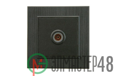 Розетка TV проходная Karea LINE STAR чер. Makel 86054007