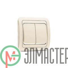 Выключатель 2-кл. СП Mimoza 10А IP20 крем./крем. Makel 25003