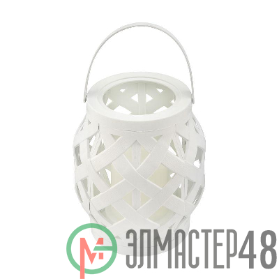 Фонарь декоративный со свечкой плетеный корпус бел. 14х14х16.5см бел. Neon-Night 513-057