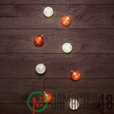 Фонарики тайские "Магия" 3.5м 20LED тепл. бел. питание 2хАА (батарейки не в комплекте) провод прозр. ПВХ NEON-NIGHT 303-088