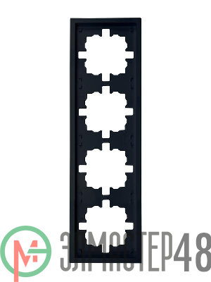 Рамка 4-мест. горизонт. ZIMA черн. бархат LEZARD 704-4200-149