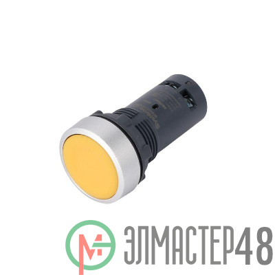 Кнопка моноблочная SB7 22мм с возвратом металл 1НО IP65 желт. SE SB7EA51