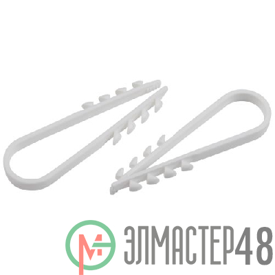 Дюбель-хомут 5-10мм для круглого кабеля NO-224-556 бел. (уп.10шт) Эра Б0066270