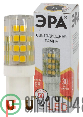 Лампа светодиодная JCD-5w-220V-corn ceramics-827-G9 400лм ЭРА Б0027863