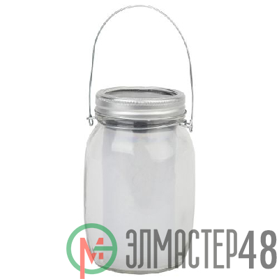 Светильник садовый SL-GL14-JAR-2 13.5см солнечная батарея металл/стекло прозр. ЭРА Б0032579