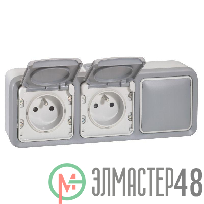 Коробка установочная ОП 3-м Plexo горизонт.сер. Leg 069680