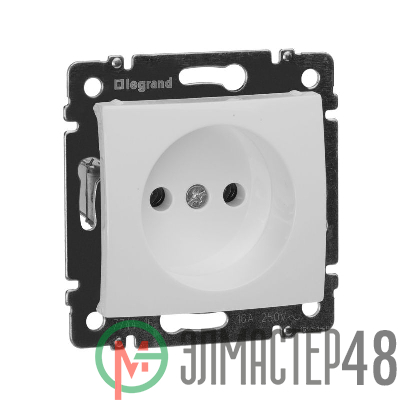 Механизм розетки 1-м СП Valena 16А IP21 без заземл. бел. Leg 774416
