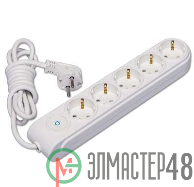 Удлинитель 5х2м с заземл. 16А защ. шторки Makel N5310033