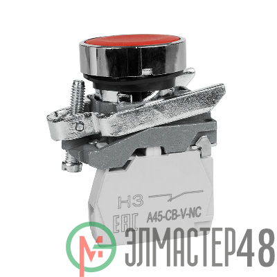 Кнопка OptiSignal D22 C4-P-401 красн. металл 1НЗ XB4BA42 КЭАЗ 332168