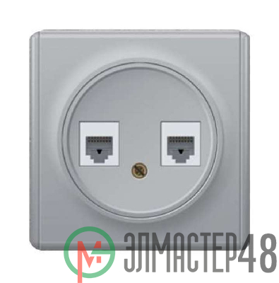 Механизм розетки комп. + телеф.2-м СП Florence RJ11/RJ45 кат.5e сер. 1E20801302 OneKeyElectro 2172840