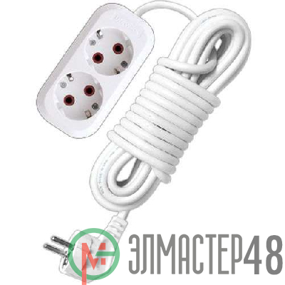 Удлинитель 2х5м с заземл. 10А IP20 У10-553 ПВС 3х0.75 UNIVersal 553-05