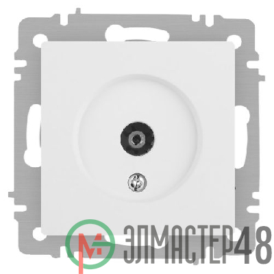 Розетка Accent 6-301-01М TV одиночная IP20 СУ бел. матов. Intro Б0063603