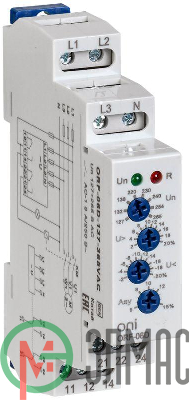 Реле фаз ORF-06D 3ф 2 конт. 127-265В AC с контр. нейтр. ONI ORF-06D-127-265VAC