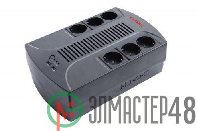 Источник бесперебойного питания ИБП Info PDU 600В.А Schuko (6) USB для зарядки (2) USB + RJ11 DKC INFOPDU600