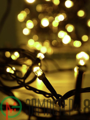Гирлянда "Кристалл" DC-ILD120-CGL 120LED 12м 220В с контроллером зол. Shlights 4690601042798