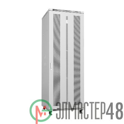 Шкаф монтажный телекоммуникационный напольн. ND-05C-47U80/100 19дюйм 47U 800х1000х2277мм для распределит. и серверн. оборудования; передн. и задн. перфорир. двери ручка с замком RAL 7035 сер. Cabeus 7208c