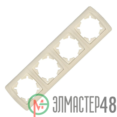 Рамка 4-м Маргарита горизонт. сл.кость (ivory) UNIversal МР004Г-I