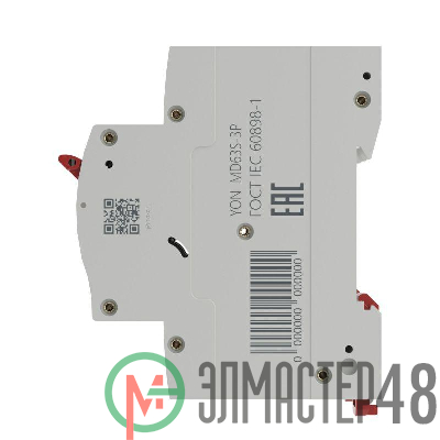 Выключатель автоматический модульный 3п B 6А 4.5кА YON max MD63S YON MD63S-3PB6