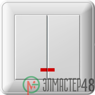 Выключатель 2-кл. СП W59 16А IP20 с индик. бел. SchE VS516-251-18