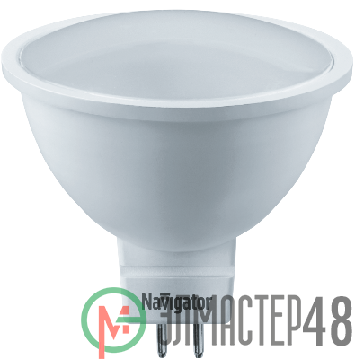 Лампа светодиодная 94 262 NLL-MR16-5-12-3K-GU5.3 5Вт 3000К тепл. бел. GU5.3 360лм 12В Navigator 94262