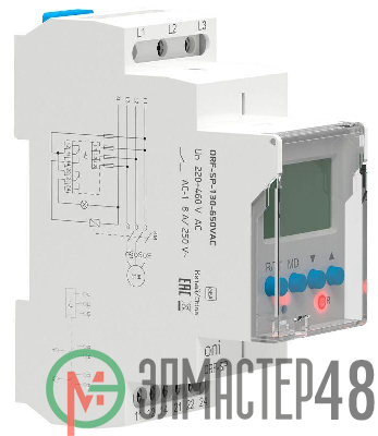 Реле фаз ORF-SP 3ф. 2 конт. 130-650В AC ONI ORF-SP-130-650VAC