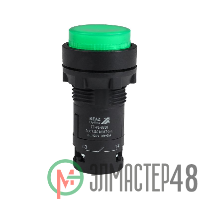 Кнопка с подсветкой OptiSignal Compact D22 С7-PL-B310 зел. 1НО 24В AC/DC XB7NW33B1 КЭАЗ 362090