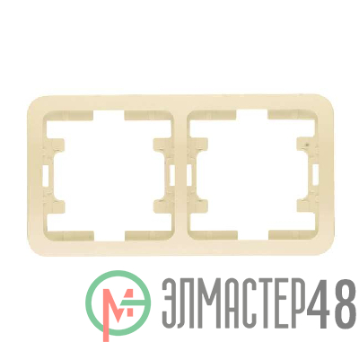 Рамка 2-м Mimoza горизонт. крем Makel 32012