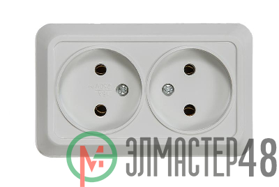 Розетка 2-м BOLLETO накл. 7102 бел. ASD / IN HOME 4680005959822