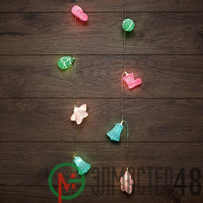 Гирлянда светодиодная "Новый год" 1.5м 10LED тепл. бел. провод прозр. питание 2хAA (батарейки не в комплекте) Neon-Night 303-081