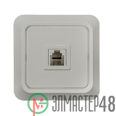 Розетка телефонная BOLLETO накл. 7034 бел. ASD / IN HOME 4690612000398